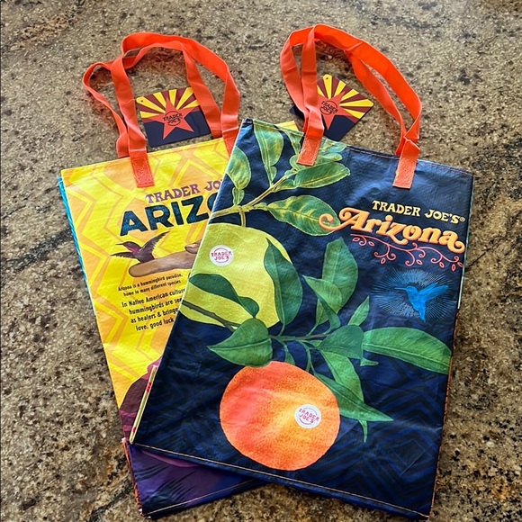 ♻️🛒Trader Joe's Arizona Reusable Tote Bag 😎☀️🌵🍊 - Picture 1 of 6